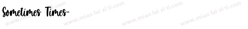 Sometimes Times字体转换